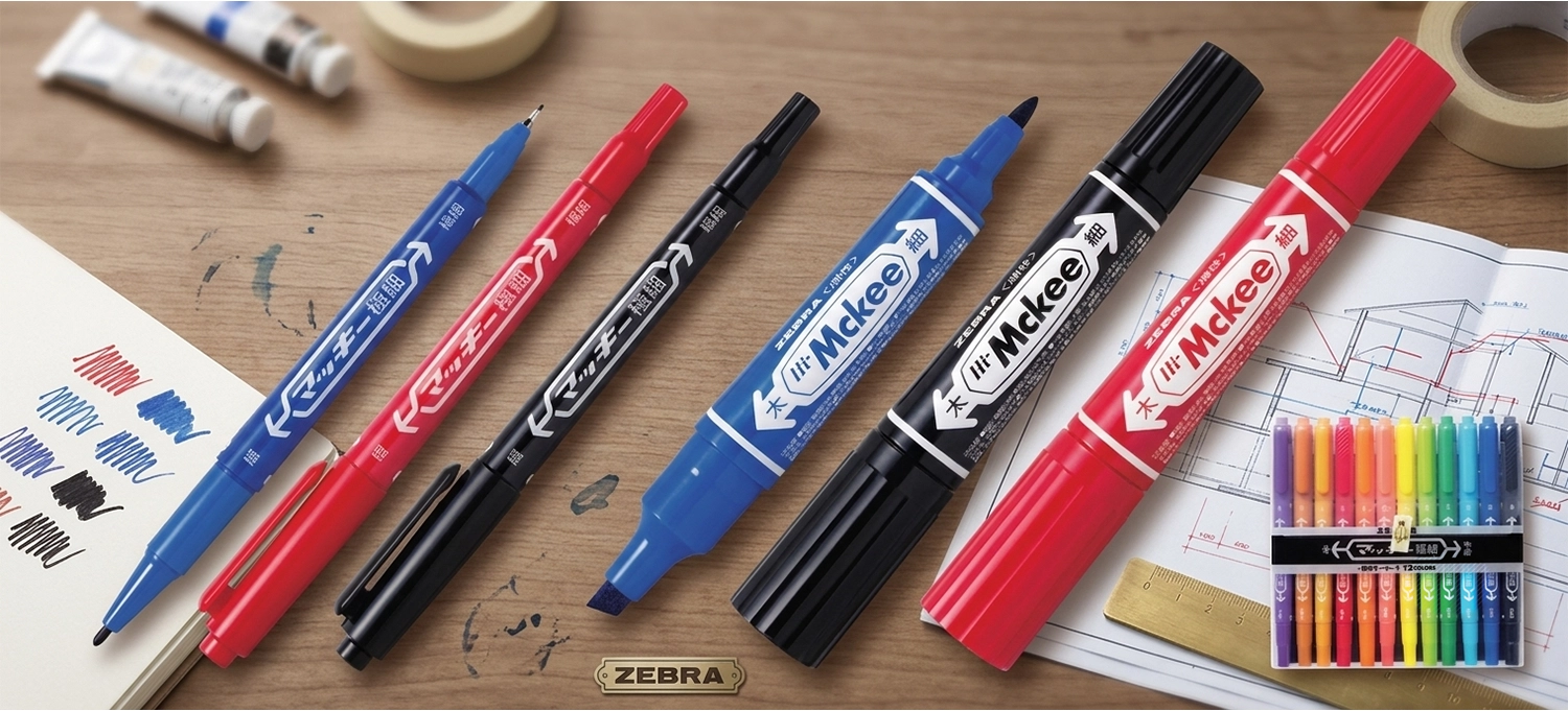 Bút Lông Dầu McKee Zebra Nhật Bản MO-120 & MO-150 Chính Hãng